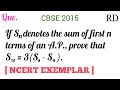 If Sn denotes the sum of first n terms of an A.P., prove that S12 = 3(S8 - S4)