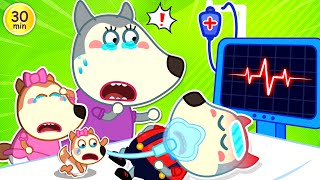 Oh No! Wolf Got Sick 😭 Family is Always By Your Side - Kids Stories About Wolf Family 🤩