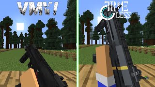 Minecraft - Vic's Modern Warfare vs Timeless and Classics Guns | Reload Animations & Sounds