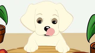 #먹방 #mukbang  Cute Puppy eating Drumsticks, Chicken and Lemon  Mukbang animation