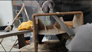 Holz hacken mit scharfer Klinge - So feilst du den Hacke Peter