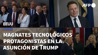 Magnates tecnológicos protagonistas en la asunción de Trump | AFP