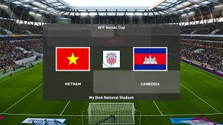 AFF Suzuki Cup 2021 - MATCHDAY 1 | VIETNAM vs CAMBODIA | PES 2020