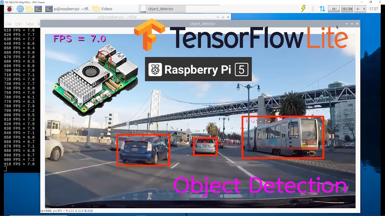 Raspberry Pi5 TensorFlow-lite Object Detection - YouTube