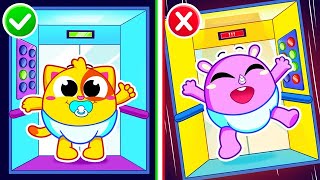 Elevator Safety for Kids | Funny Songs For Baby \u0026 Nursery Rhymes by Toddler Zoo