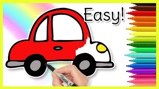 How to Draw a CAR - Easy Kids Drawings