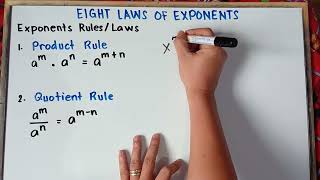 Eight Laws of Exponents | Explain in Detailed | With Examples |