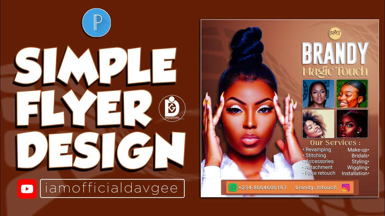 Makeup Flyer Design Pixellab Tutorial Smartphone Graphics Youtube