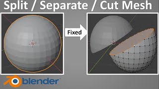 blender separate mesh into two objects, Bisect Tool, Split Meshes In Two, cut object, blender, tips