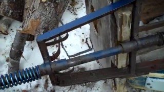 Best snowmobile sled hitch on wood sled getting firewood