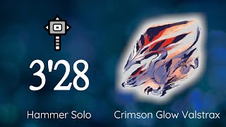 [MHRise] 奇しき赫耀のバルファルク 猫火事場ハンマー 3'28 Crimson Glow Valstrax Hammer(Heroics) Solo