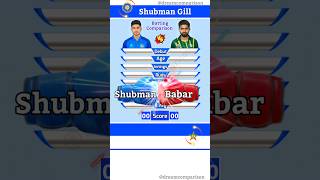 Shubman Gill vs Babar Azam Batting Comparison 150 #shorts #cricket