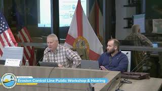 Florida DEP Erosion Control Line Public Workshop \u0026 Hearing - Jan. 22, 2025