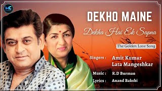 Dekho Maine Dekha Hai Ek Sapna (Lyrics) - Lata Mangeshkar #RIP , Amit Kumar | 90's Hit Romantic Song