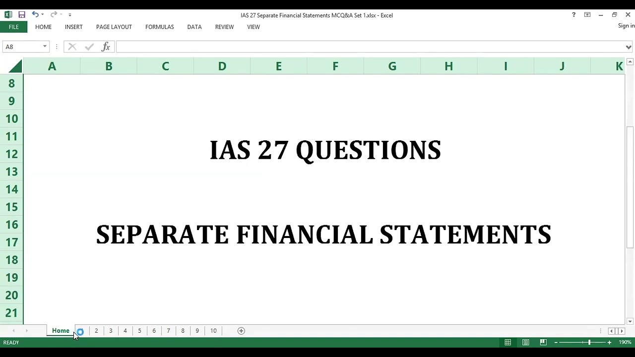 IAS 27 Separate Financial Statements Questions And Answers - YouTube