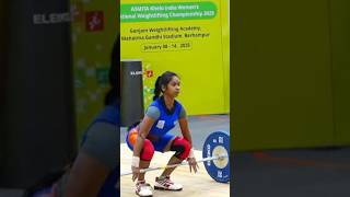 Clean and jerk-63kg (W/40/YT) Asmita khelo india 2025 odisha #shorts #weighlifting #kheloindia2025