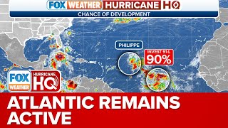 Tropical Storm Philippe Pushing Across Atlantic, Invest 91L Expected To Develop Soon