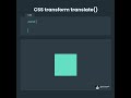 CSS transform translate