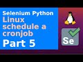 Selenium Python - Linux, schedule a cronjob - Part 5