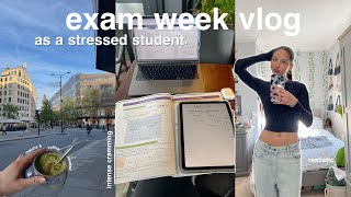 realistic exam week vlog as a stressed student🎧 cramming, productivity and coffe