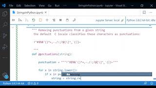 String Problem Solved Using Python And Jupyter Notebook