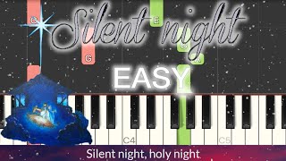 Silent Night EASY Piano Tutorial + LYRICS