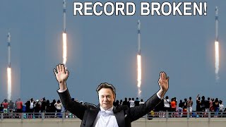 SpaceX Just Broke Record With Falcon 9 rockets... 4 Rockets!