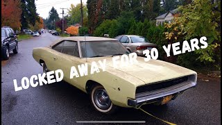 locked away for 30 years...amazing survivor condition 1968 Dodge Charger find