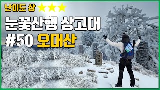 폭설 눈꽃산행 오대산 겨울왕국 | 상고대가 미친 1563M 정상 | 강원도 20대 명산 오대산 가보자!! #눈꽃산행