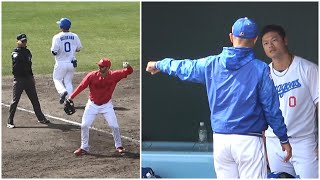 細川成也、本塁打の次の打席で悔しい併殺打。和田コーチからアドバイス（2023年2月26日）