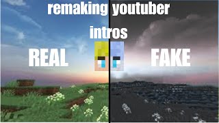 If I made Minecraft youtuber intros