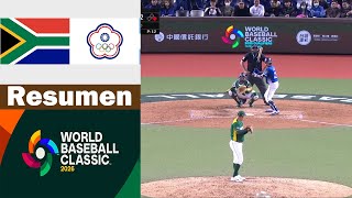 Resumen: South Africa vs Chinese Taipei | 2026 World Baseball Classic Qualifiers (22/2/2025)