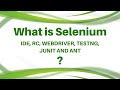 Selenium tutorial - What is Selenium IDE, RC, WebDriver, TestNG, Junit and Ant ?
