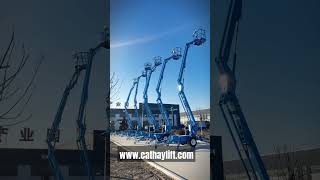 10～22m Cathaylift towable trailer sky boom lift cherry picker for tree working! #cathaylift  hotsell