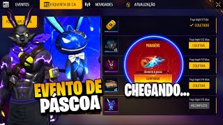 CORRE!! EVENTO DA PÁSCOA, MOCHILA PRIMEIRO PASSE RECICLADA E PUNHO DE VOLTA - NOVIDADES FREE FIRE