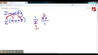 Simplify 1/2(4x+8)
