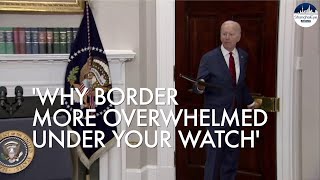 Biden, walking back from the door, responds to DeSantis sending migrants to Delaware
