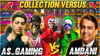 A_s Gaming Vs Ambani Richest Collection War😱💎 Who’s Collection Is Best😍 - Garena Free Fire