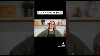 $1,425 Fettuccine Alfredo VS $13 one on Epicurious #shorts #youtubeshorts #fyp