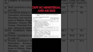 CRPF HC MINISTERIAL AND ASI  physical 2023 / crpf height