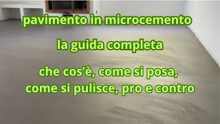 GUIDA galattica per gli amanti del MICROCEMENTO