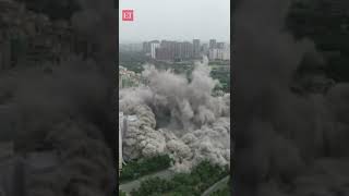 Supertech twin tower demolition: Aerial view
