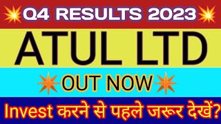Atul Ltd Q4 Results 2023 🔴 Atul Ltd Results 🔴 Atul Ltd Share Latest News 🔴 Atul Share Analysis