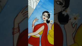 Traditional couple painting/Couple painting/Bengali couple painting #shorts #shortvideo #short #art