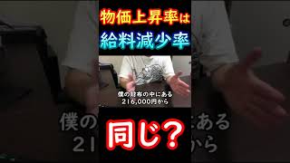 物価上昇率は給料減少率と同じ？ #Shorts