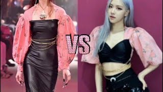 Blackpink rosé outfits vs The models