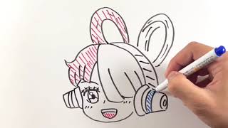 【ミニキャラ】ウタのかんたん描き方！ワンピースフィルムレッド描いてみた！