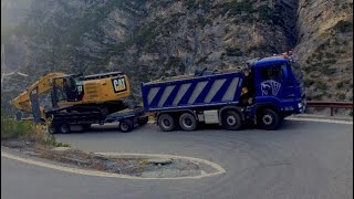 TRASPORTO ECCEZIONALE CATERPILLAR 330F -Passo dello Stelvio-  PARTE 2