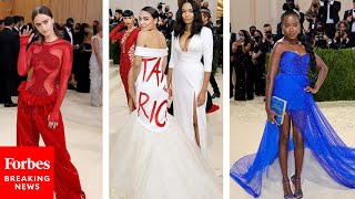 AOC Makes Waves In 'Tax The Rich' Dress At Met Gala, VP's Stepdaughter Ella Emhoff Attends