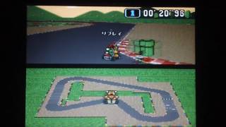 SFC マリオカート　タイムアタック　マリオサーキット１　　１分0秒　mario　kart   ミニターボ使用　ショートカットなし